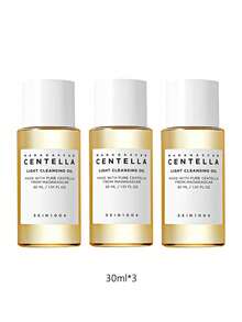 SKIN1004 Aceite limpiador ligero de Centella Asiática de Madagascar. Infundido con extracto de Centella Asiática. Calma la piel sensible y fortalece la barrera cutánea. Textura ligera e hidratante, no grasosa. Emulsificación rápida. Limpia y nutre la piel. Ayuda a reducir los puntos negros. Apto para todo tipo de pieles. Belleza coreana, cosméticos coreanos - 30 ml * 3 - Ver 12