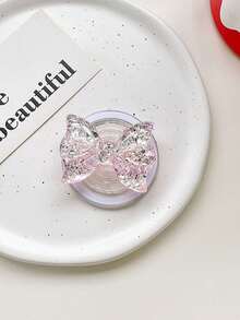 1PC Sparkling Bow Magnetic Suction Phone Airbag Bracket, Stable And Extendable Desktop Lazy Ring Buckle Bracket - Multicolor - View 15