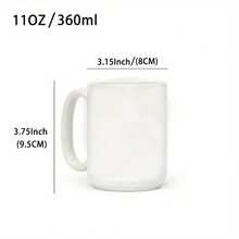 1pc "Halloween Theme Ceramic Mug" Mug, Coffee Cup, Tea Cup 11oz And 15oz "Halloween Frozen Season" Pattern, The Best Halloween Holiday Gift For Friends And Family, High Temperature Resistant, Machine - 白色 - 查看 6