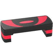 HOMCOM Height Adjustable Aerobic Step Platform With 3 Levels (10/15/20) Indoor And Outdoor Fitness Trainer, Load Capacity Up To 150 Kg, Red (On Site) - 1 - View 9