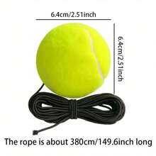 Bộ 1/4 quả bóng tennis cao su kèm lưới, bóng tập luyện bền chắc cho thanh thiếu niên và người lớn, dụng cụ tập luyện tennis màu vàng có dây treo di động, thiết bị tự luyện tập màu xanh lá cây phù hợp cho huấn luyện viên, người chơi và thú cưng, thiết kế cao su chất lượng cao, quà tặng thể thao hoàn hảo, phụ kiện cho người đam mê tennis, dụng cụ huấn luyện, phụ kiện thể thao thời trang, phù hợp cho các trận đấu cá nhân, luyện tập nhóm, phòng tập thể dục, giải trí tại nhà, quà tặng cá nhân hóa. - Nhiều màu - Xem 11