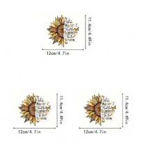 1/2/3pcs Sunflower Butterfly Pastoral Iron On Transfers Patches Heat Transfer Iron Patches Heat Transfer Stickers For DIY Art Craft Clothing Fabric Decor - Multicolor - View 4