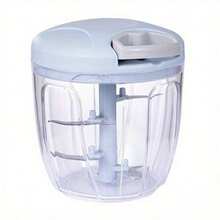 500/900ML Manual Meat Mincer Garlic Chopper Rotate Garlic Press Crusher Vegetable Onion Cutter Kitchen Cooking Accessories - Blue - View 9