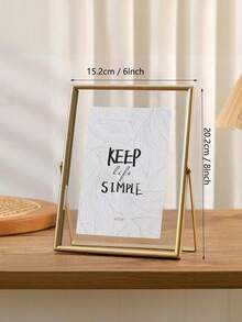 Wedding Photo Frame, Golden Metal Frame, Acrylic Transparent Surface, Modern Minimalist Style Decorative Frame, Suitable For Home Living Room And Bedroom, Home Goods, Gifts, Birthday, Graduation And Wedding Display