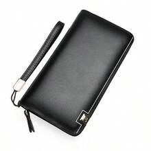 1pc Multi-Compartment Minimalist Business Men's Clutch Bag, Made Of Premium PU Leather, Large Main Compartment Fits Phone, Cards And Other Essentials, Suitable For Various Occasions - Multicolor - View 15