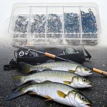 100Pcs/Box Fishing Connector Barrel Swivels Snap 10#-2# Rolling Swivel For Fishhook Link Fishing Lure Accessories