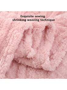 1 Couverture en corail pour enfants - Ultra douce, design rayé chaud en parabole, literie pour toutes les saisons pour la pouponnière et les tout-petits/adolescents en blanc/rose/bleu, jeté de sieste, élément essentiel de la chambre avec un tissu unicolore subtil et un compagnon de sommeil confortable en flanelle, climatisation simple - couverture pour bébé - Voir 6