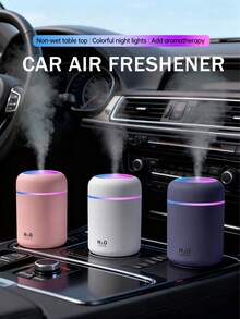 一个300毫升车载空气清新剂,室内香氛加湿器,USB供电,两种工作模式,7色LED灯,缺水智能关机,静音喷雾,方便的精油扩散器,非常适合房间装饰、办公室、客厅、汽车使用,也是送给女性的精美礼物。 - 彩色 - 查看 2