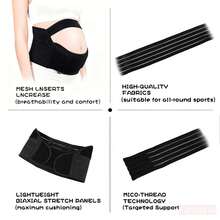 Maternity Belly Support Belt For Comfortable Waist Control - Ideal For Pregnant Women - Black - View 10