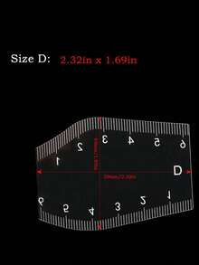 5pcs Eyebrow Template Set, Eyebrow Micro-Sculpting Design Ruler, Transparent Pvc Eyebrow Shaping Ruler, Eyebrow Measuring Tool - Multicolor - View 7