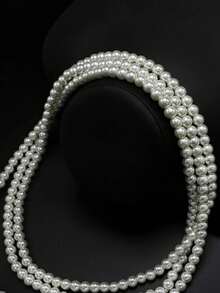 D EXCEED 4/5/6件套女士1920年代复古派对配饰，包括盖茨比查尔斯顿羽毛头饰、仿珍珠项链、耳环和长手套，适合女士万圣节派对礼服配饰 - 多色 - 查看 3