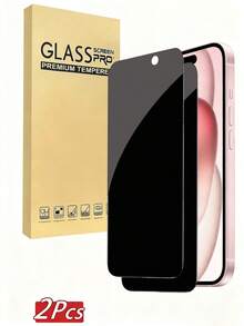 2片裝全螢幕隱私鋼化玻璃螢幕保護貼，相容 iPhone 16/15 Pro Max/14 Plus/16/15/14/13/11 Pro/X/XS Max/12 Mini/XR/6/7/8 Plus/SE2/SE3，防水防震防摔防刮防指紋，日常、辦公與居家必備螢幕保護配件，適合送給家人朋友的生日禮物 - 黑色 - 查看 29