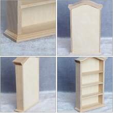 GSYY Toyan Doll Wooden Bookshelf Miniature: Mini Furniture Shelf Doll Cabinet Mini Scene Bookcase Fairy Cabinet 1/12 Doll  Accessories - Đen và trắng - Xem 3