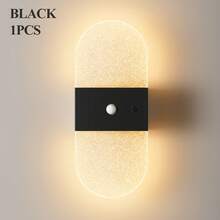 Luz de Parede Moderna com Sensor de Movimento de Cristal, Candeeiro de Parede LED Inteligente com Sensor Acrílico, Luz de Parede LED Sem Fios, Luz Noturna Alimentada por Bateria, Temperatura de Cor e Brilho Ajustáveis, Adequado para Corredor, Casa de Banho, Quarto, Decoração de Casa, Sala de Estar - Multicolorido - Ver 28