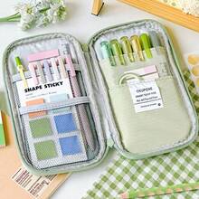 Túi đựng bút Oxford siêu mỏng đơn giản mới, hộp đựng bút chì đa năng, túi đựng đồ dùng học tập cho học sinh - Nhiều màu - Xem 8