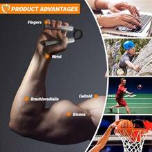 Dụng cụ tăng cường sức mạnh tay bằng kim loại, chịu tải 50lbs-300lbs, cải thiện sức mạnh ngón tay, luyện tập sức mạnh cầm nắm, tăng cường sức mạnh cơ bắp, dụng cụ tập luyện cánh tay, thiết bị phục hồi chức năng cổ tay. - Nhiều màu - Xem 4