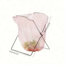 Foldable Camping Trash Rack - Portable Folding Trash Rack, Picnic BBQ Trash Rack, Multifunctional Collapsible Trash Bag Holder - Portable White Metal Outdoor Camping And Kitchen Storage Rack, Space-Saving Design, Suitable For Picnics And Travel, Practical Rack, Multipurpose Outdoor Leaf Bag Rack, Suitable For Yard, Camping, Kitchen, Garden, Lawn, Indoor And Outdoor Use, Camping Accessories, Kitchen Accessories, Kitchen Tools