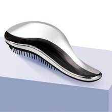 LYSW Electroplated Women's Long Hair TT Comb, Princess Comb, Anti- Soft Tooth Magic Air Cushion Comb, Hair Accessories - Silver - View 5