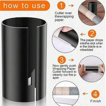 Roll Wrapping Paper Cutter, Sliding Gift Wrapping Paper Cutter, Portable Christmas Wrapping Paper Cutter, Roll Gift Wrapping Paper Cutter For Birthday Packaging, Suitable For Festival Packaging, Birthday Parties, Home Or Commercial Places, Durable Material, Practical Design, Glossy Surface(Random Color)