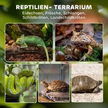 PawHut Glass Terrarium For Reptiles, Raised Floor, Waterproof, Button Lock - 1 - 查看 8