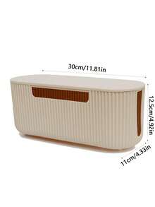 1pc Cable Management Box, Power Strip Organizer, Desktop Wire Organizer, Charging Cable Holder, Plastic Multi-Function Desktop Storage Box - Multicolor - View 10