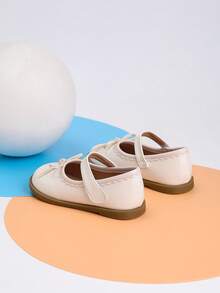 女童舒适户外可爱平底鞋，女童秋季平底鞋，婴儿学步鞋 - 白色 - 查看 7