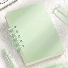 4/2/1 Pc Mini A7 Loose-Leaf Notebook, Cute Portable Memo Pad, Bright Macaron Colors, Pocket Size, English Loose-Leaf Notepad, School Supplies, Back To School Season - Multicolor - View 22