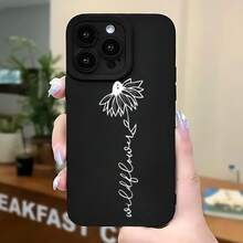 2026 nueva funda de teléfono mate, funda de teléfono con diseño de flores silvestres y texto para  17 15 Pro Max  17 14 Pro  17 13  Galaxy S23 S22 S21 funda protectora para teléfono regalo de pareja para novio novia día de San Valentín regalo de cumpleaños - Blanco antiguo - Ver 5