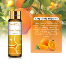 1pc 10ml/0.33fl.Oz Fragrance Oil Perfume Scent, Fruit Scent Essential Oils With Dropper PHATOIL Coconut& Vanilla Bubble Gum Sea Breeze Parma Violet Orange Blossom Freesia Marshmallow Apple Mango Strawberry Cherry Coconut Litchi Peach Pineapple