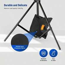 NEEWER Bolsa de Arena para Fotografía de Mano Plegable de 15,5" x 9,4", Correa para Hombro, Saco de Poliéster Resistente, Puf, para Soporte de Lente de Cámara y Soportes de Luz(default) - Multicolor - Ver 6