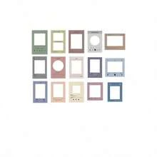 15pcs Mixed Pattern Sticker, Modern Waterproof Frame Print Decal For Office, School Back To School - Nhiều màu - Xem 8