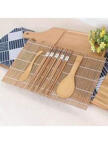 9件套DIY寿司制作套装 米饭模具 厨房寿司制作工具套装 寿司模具 烹饪工具套装 - 摩卡棕 - 查看 6