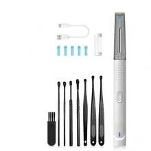 HB Ear Wax Removal With 5 Ear Scoop, Ear Cleaner With Camera,Ear Wax Remover Tool, Rechargeable Earwax Removal Kit For Adults
