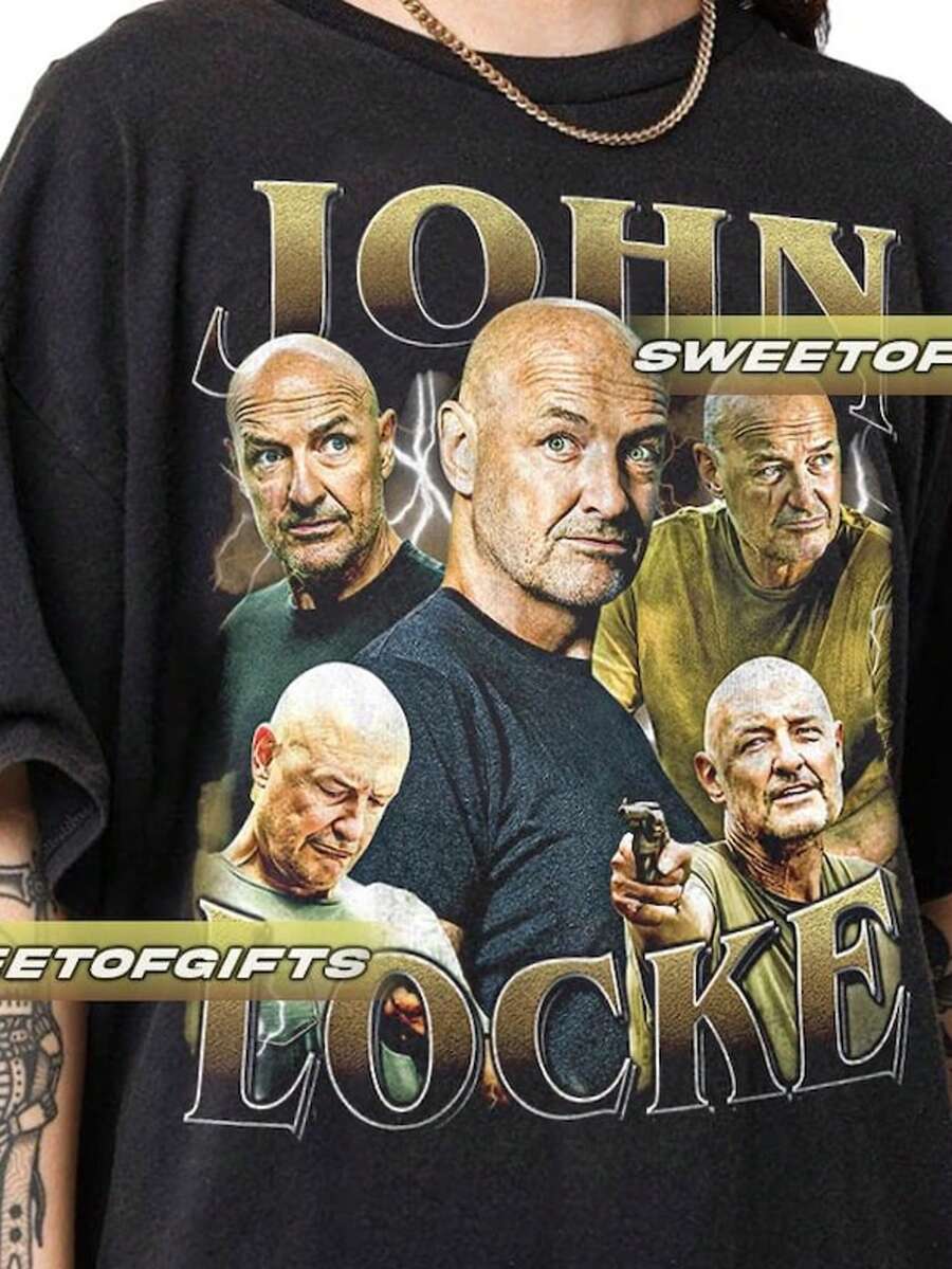 Limited John Locke Vintage T-Shirt, Shirt Gift For Woman And Man Unisex T-Shirt GP02 - Black - View 1