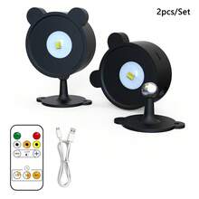 NBBUFF 1/2/4 Peças Luzes de Parede LED, Base Magnética: Rotação de 360°, Temperatura de Cor Ajustável, Botão e Controle Remoto, Função de Temporizador, Carregamento USB, Adequado para Sala de Estar, Quarto, Corredor, Criado-Mudo, Cozinha, Escritório e Área de Leitura