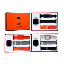 Reloj inteligente s9ultra 3 Correa Bluetooth llamada frecuencia cardíaca carga inalámbrica smartwatch - Negro - Ver 4