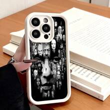 Funda de Teléfono con Diseño de Collage de Retrato en Blanco y Negro para  14 Pro Max  13 Pro  12  Galaxy S23 S22 S21 Protector de Teléfono Funda de Pareja Regalo para Él y Ella Regalo de San Valentín Cumpleaños - Blanco - Ver 7
