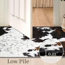 (1/2/3pc)Cow Print Runner Rug 2x6 Western Rugs Cowhide Throw Carpet Washable Kitchen R... - 彩色 - 查看 8