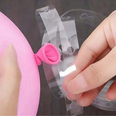 1 Roll Dual-Hole Balloon Arch Chain, Secures Balloons, Sturdier Balloon Garland Strips, For Decorating Balloon Arch, Balloon Garland, Suitable For Easter, Birthday, Wedding, Christening, Graduation, Halloween, Christmas, New Year, Back To School, DIY, Mother's Day, Random Color