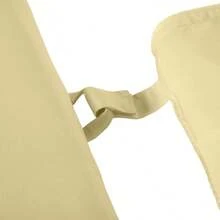 Outsunny Reclining Garden Chair With Headrest, Polyester Fiber Cotton Cream White 198x53x5cm On Site