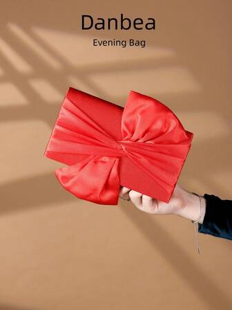 Satin Butterfly & Flower Shaped Clutch Bag For Party Girl,Woman,For Female Perfect For Party,Wedding,Prom,Dinner/Banquet,For Best Gift For Women