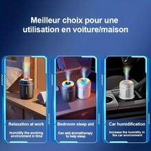 Mini Humidifier And Essential Oil Diffuser - Bedroom, Office, Car Use With Cool Mist Technology, Quiet High Mist Volume And LED Night Light - Compact And Portable Design For Home And Work - trắng - Xem 9
