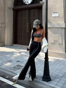 1 Stück nahtlose Yoga Fitness Leggings und weite Hose, geeignet für alle Jahreszeiten