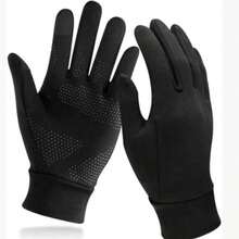 1PC Autumn/Winter Warm Gloves For Men And Women, Cycling Gloves, Windproof And Waterproof, Skiing, Biking, Outdoor Sports, Touchscreen Gloves - màu đen - Xem 6