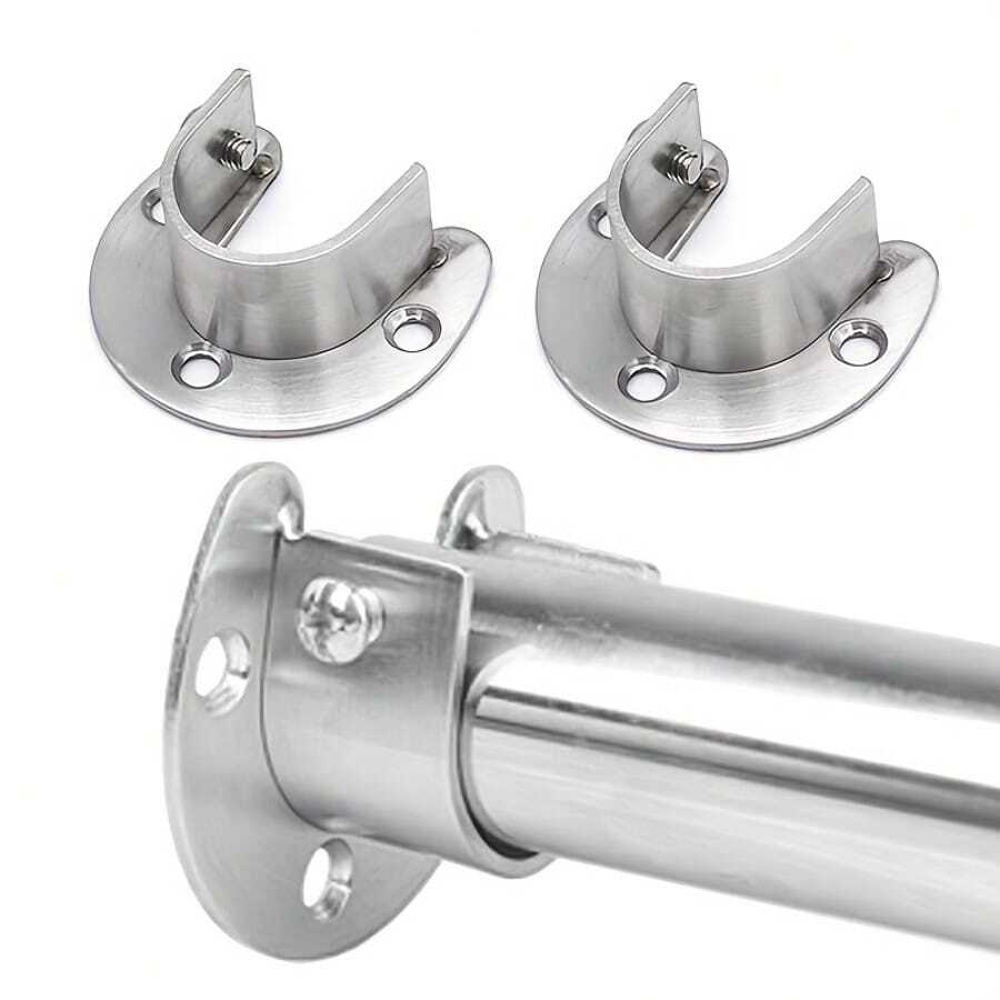 Support de tringle à vêtements en alliage en forme de U robuste, convient aux bricoleurs, à la décoration intérieure et à l'organisation des placards - Multicolore - Voir 1