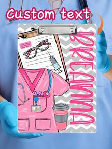 1 chiếc kẹp tài liệu y tá cá nhân hóa theo yêu cầu với thiết kế chủ đề y tế dễ thương, tên và họa tiết tùy chỉnh, thích hợp làm quà tặng Ngày Y tá, quà sinh nhật, quà tốt nghiệp ngành điều dưỡng, phù hợp cho y tá và nhân viên y tế, thích hợp cho nơi làm việc, bệnh viện, phòng khám, quà tặng cá nhân hóa, trang trí ngày lễ, có 6 màu để lựa chọn, trang trí văn phòng, tự làm. - Nhiều màu - Xem 3