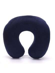 1 Piece Travel Pillow Neck Pillow Airplane Pillow Travel Car Home Office Travel Neck Flight Pillow Snap Button With Soft Cover, U-Shaped Neck Pillow Portable Student Adult Pillow Cushion, Supports Neck And Protects Cervical Spine While Studying (This Is An Inflatable Pillow) - Multicolor - View 8