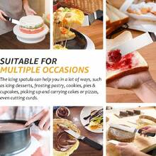 不锈钢刮刀/抹刀 - 斜角抹刀，适用于蛋糕装饰、烘焙和烹饪 - 防滑手柄，经久耐用，适合家庭厨房和烘焙店使用 - 彩色 - 查看 3