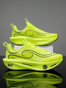 男士户外跑步鞋，经典时尚多色男士跑步鞋，纯色简约设计，舒适内衬，适合公路、户外、马拉松、训练、步行、徒步旅行等。 - 白藍 - 查看 1