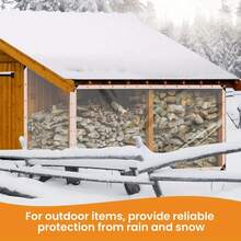 1pc Heavy Duty Transparent Vinyl Tarp - Waterproof & Windproof, With Extra Grommets And Ropes, Suitable For Outdoor Use - Great For Patio, Porch Canopy, Plant Cover And Camping